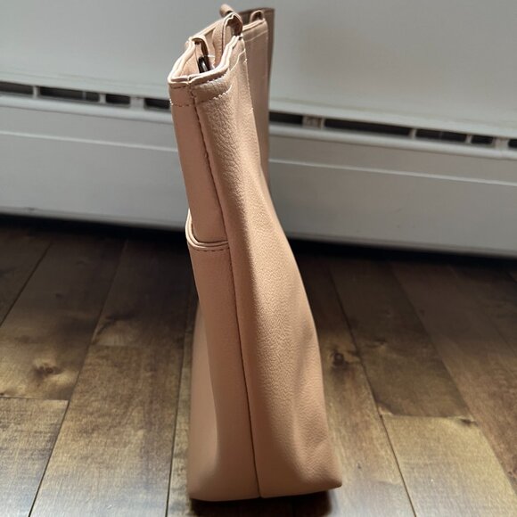 Bon Voyage Beige Brown Large Shoulder Tote Bag with Coin Purse - NWT - Picture 3 of 8